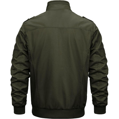 Herren Winterjacke warm gefüttert mit Taschen, Armeegrün