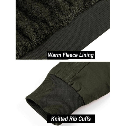 Herren Winterjacke warm gefüttert mit Taschen, Armeegrün