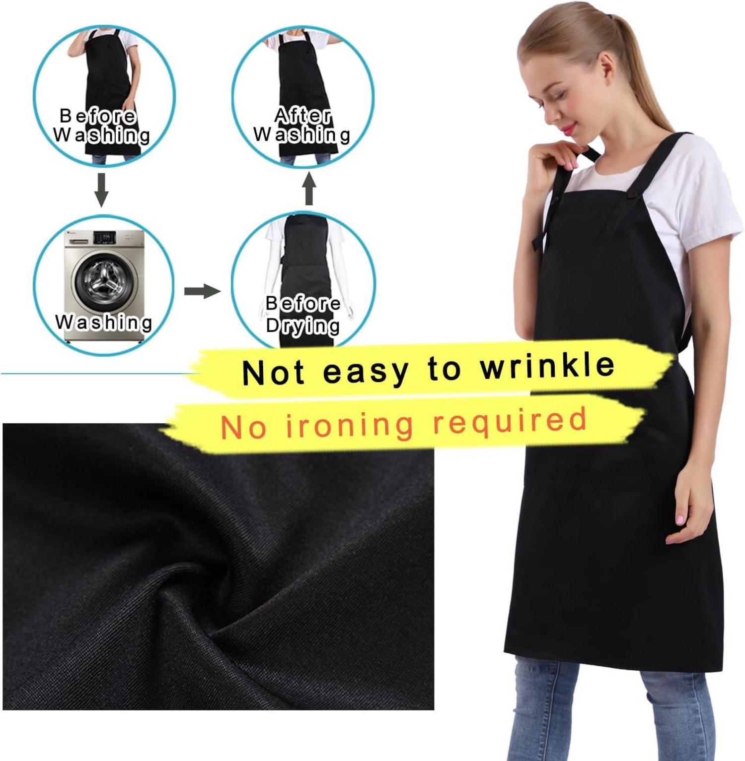 Verstellbare Unisex-Schürze mit 3 Taschen, groß, bequem, 12
