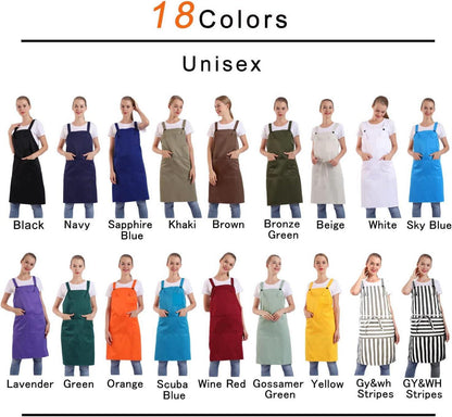 Schürze mit Tasche verstellbar groß bequem Küche Kochen 12 Farben