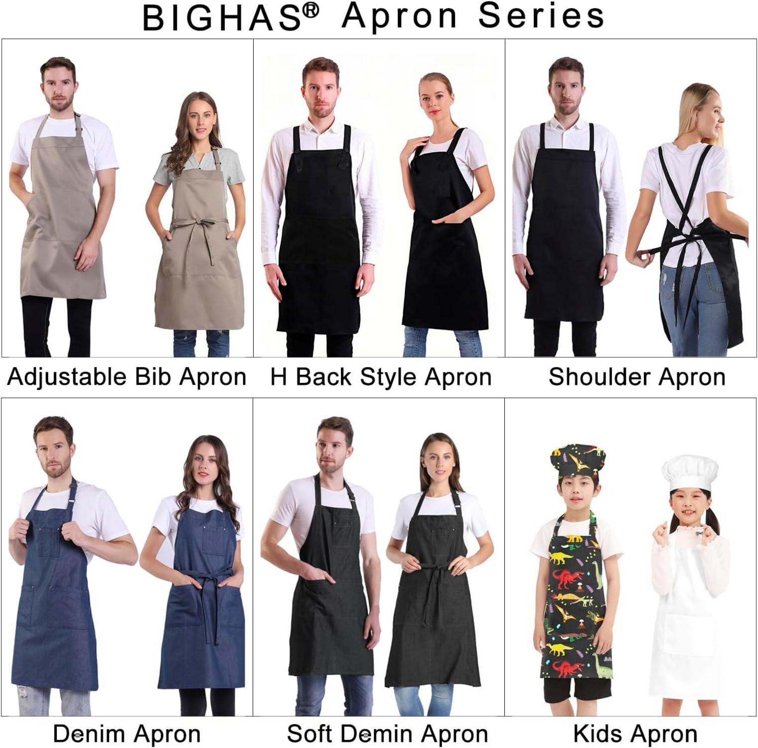Verstellbare Schürze mit Tasche für Damen Herren, bequem, große Größe, 12 Farben