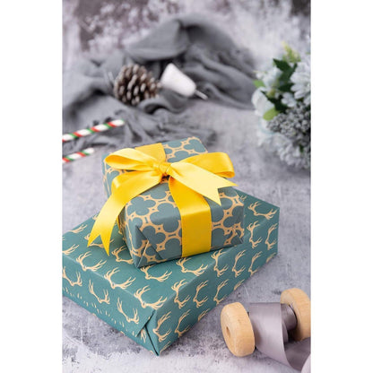 RUSPEPA Kraftpapier Rolle - 6 Blatt Navy Geometric Design