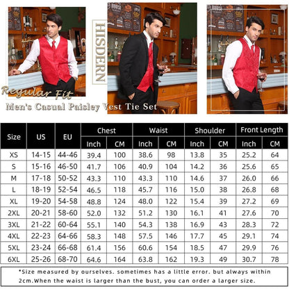 Herren Weste Paisley Floral Jacquard Krawatte Set Grau XS