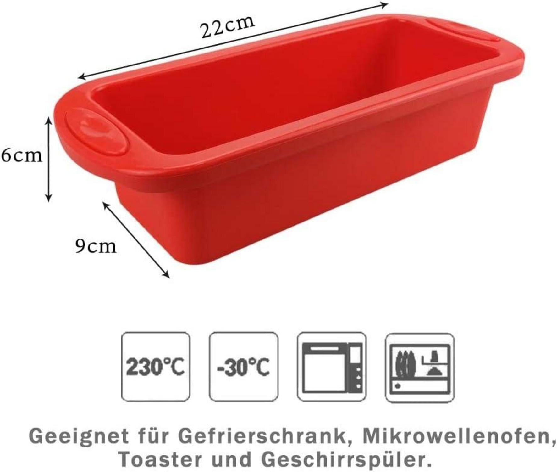 Silikon Backform Antihaft Kastenform Kuchen Brot 22x9x6cm