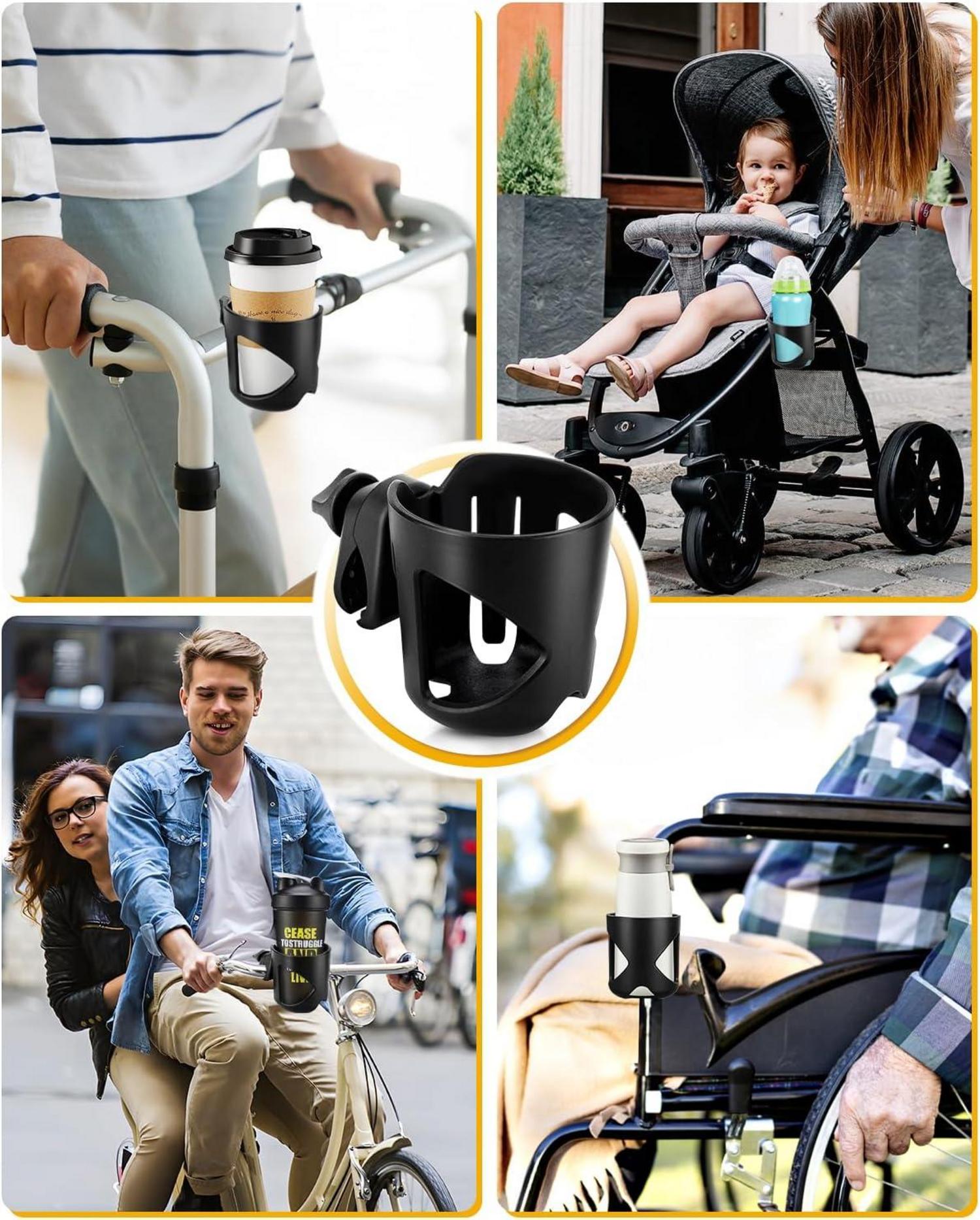 Universeller Kinderwagen-Getränkehalter für Fahrrad & Rollator