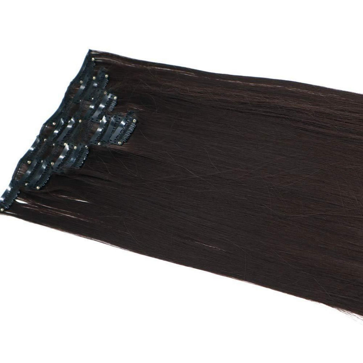 Clip-in Haarverlängerung, glatt, mittelbraun, 70cm