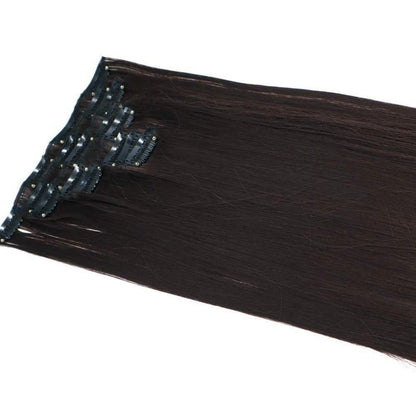 Clip-in Haarverlängerung, glatt, mittelbraun, 70cm