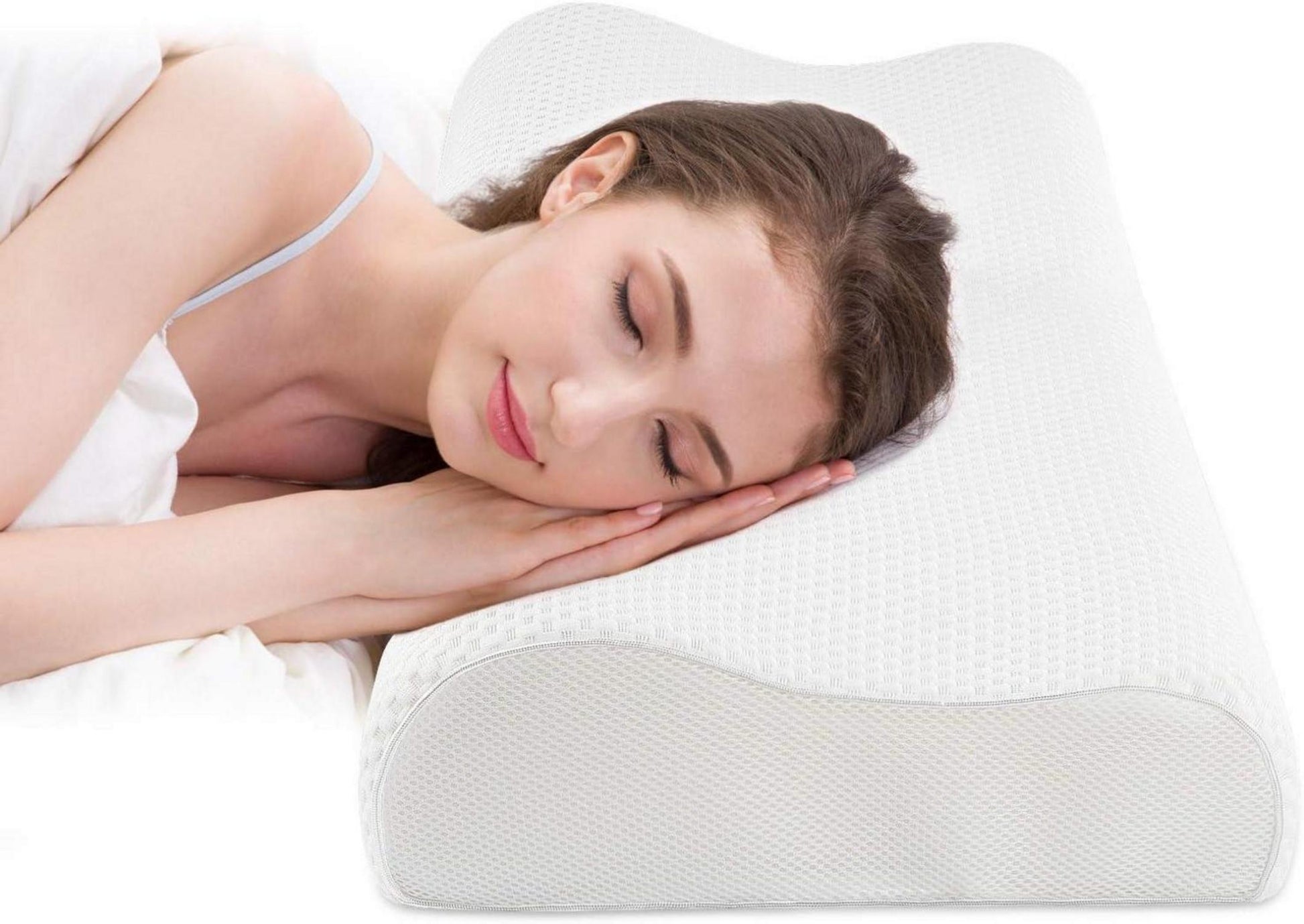 Memory Foam Nackenstützkissen Sandwich Kissen ergonomisch waschbar