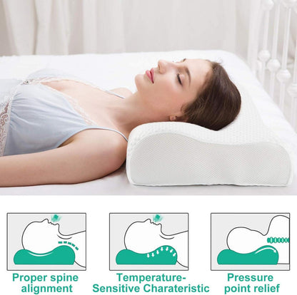 Memory Foam Nackenstützkissen Sandwich Kissen ergonomisch waschbar