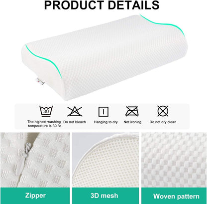 Memory Foam Nackenstützkissen Sandwich Schlafkissen 60x35cm