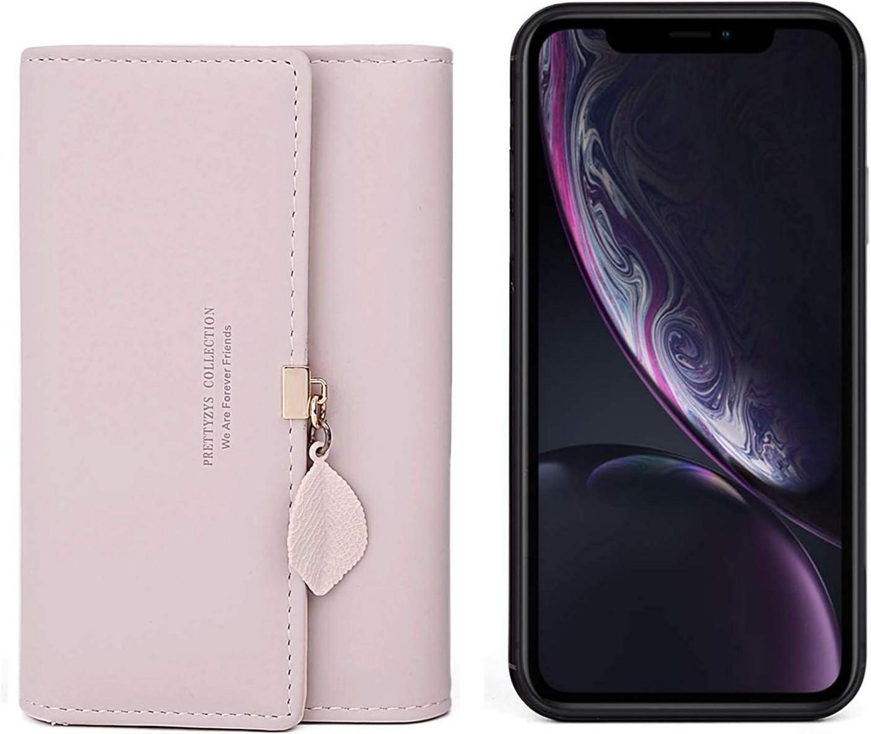 Damen Geldbörse Elegant mit vielen Fächern Rosa