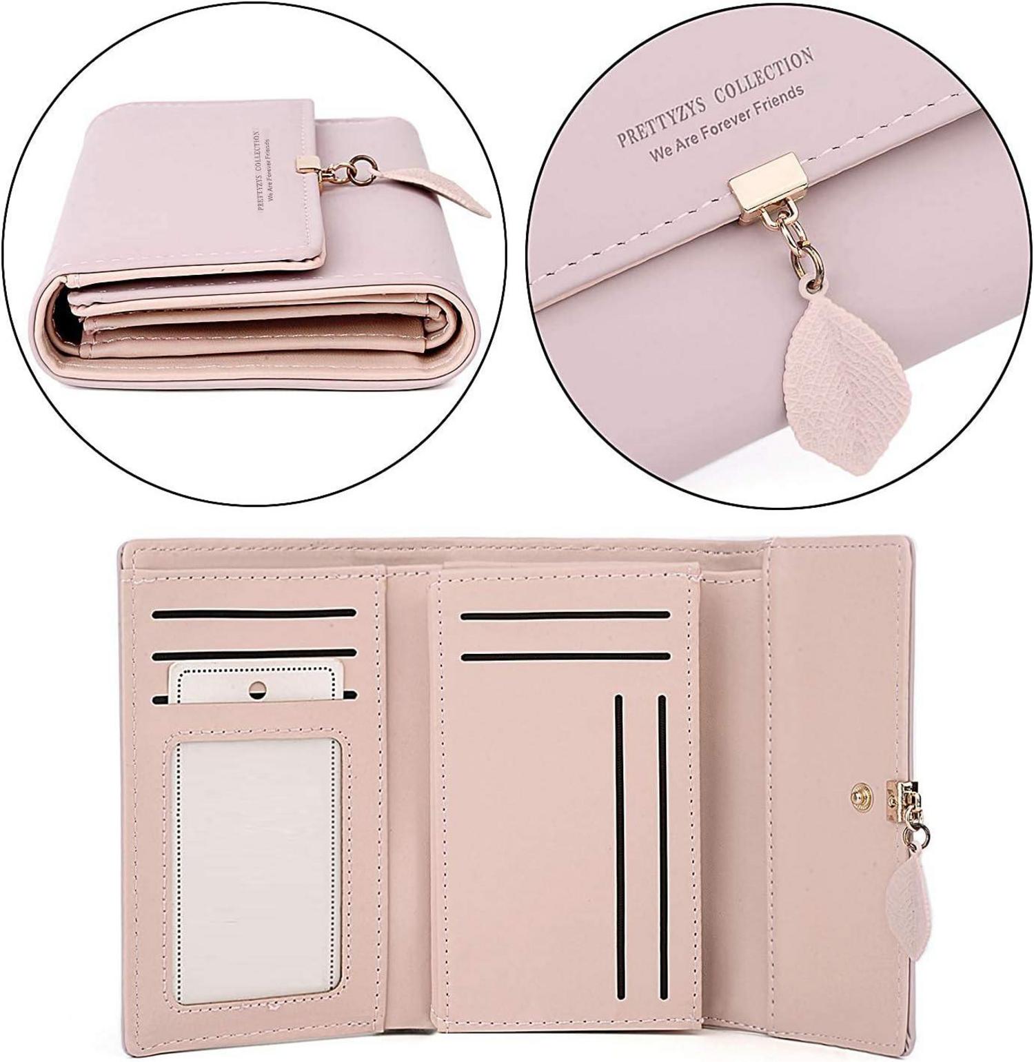 Geldbörse Damen Elegant mittelgroß Rosa viele Fächer