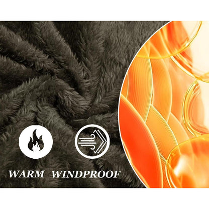 Herren Winterparka Fleecegefüttert Dunkeloliv