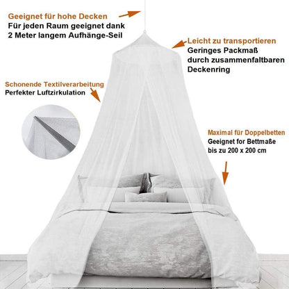 Moskitonetz Travel mit Klebehaken für Reise und Zuhause