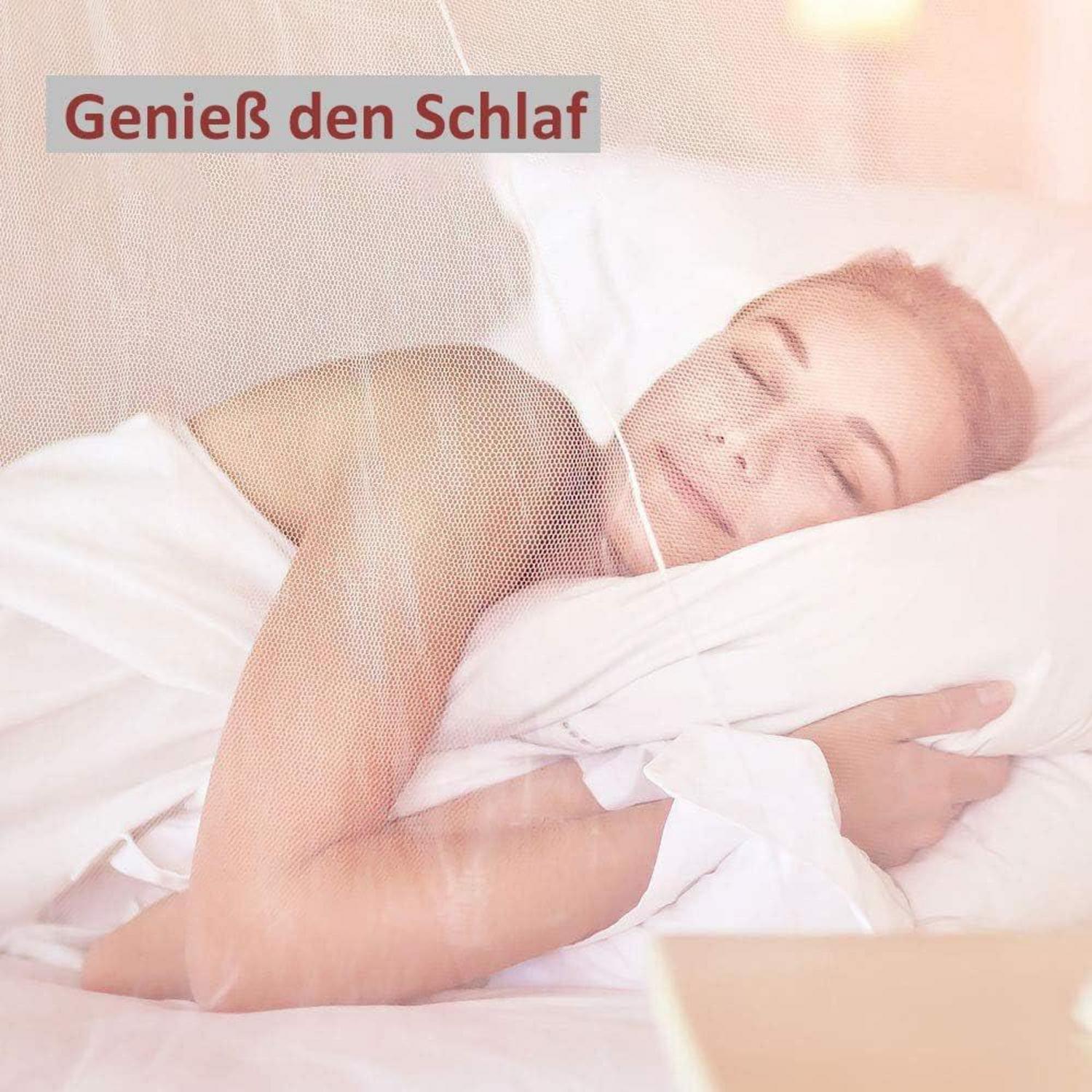 Moskitonetz Extra-groß Betthimmel Mückenschutz für Reise Zuhause Doppelbett