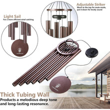 Premium Windspiel Garten 6 Metallrohre Tiefer Ton Patio
