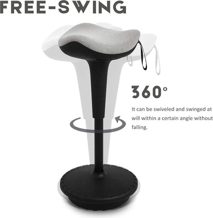 Ergonomischer Arbeitshocker Hochverstellbarer Stehhocker Sitz-Steh-Hocker Grau