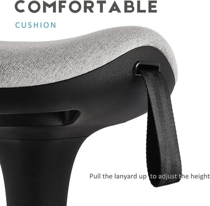 Ergonomischer Stehhocker Büro Hochverstellbar Atmungsaktiv Grau