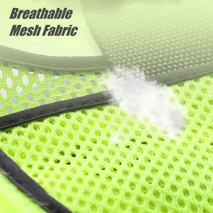 Reflektierende Sicherheitsweste Mesh, Gelb, Einstellbar & Multifunktional