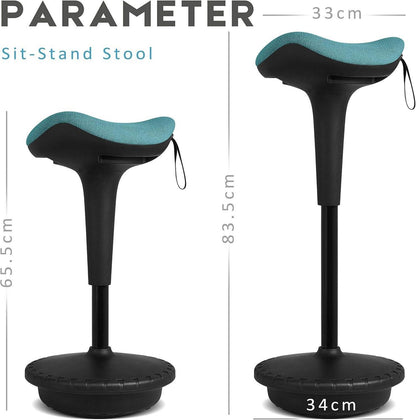 Ergonomischer Sitz-Steh-Hocker 360° Drehbar Blau
