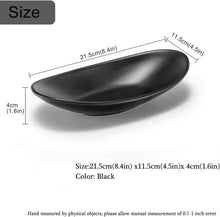 Schwarzer Schmuck Ringhalter Tablett Schüssel oval 21,5cm