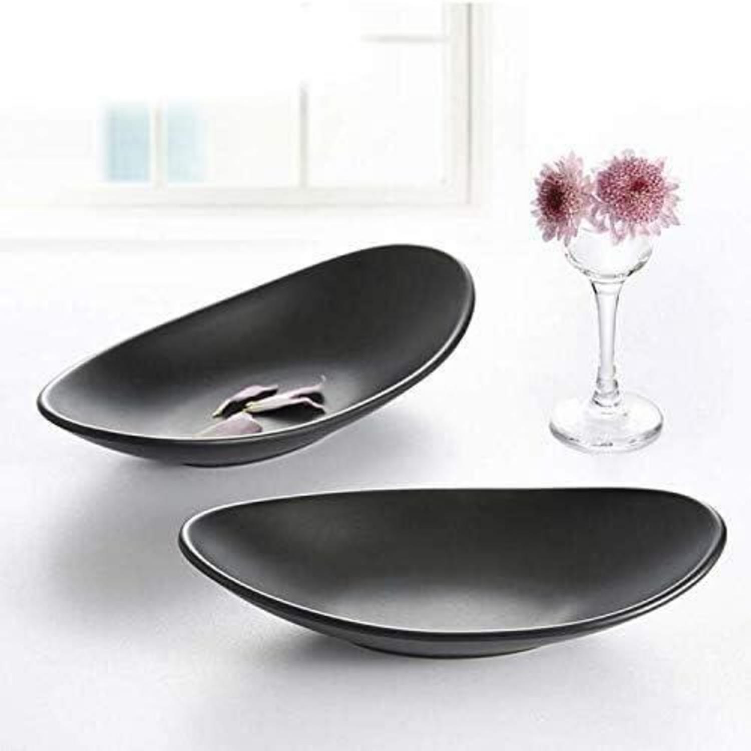 Schwarzes Schmuck-Tablett Schlüsselring Organizer oval #SEO