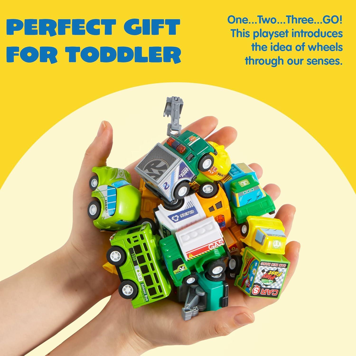25-teiliges Mini Auto Spielzeug Set für Kleinkinder und Kinder, Spielzeugautos