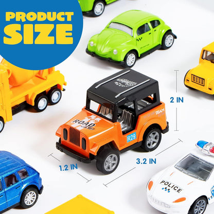 20 Stück Metall Zurückziehen Mini Spielzeugautos Set Kleinkinder
