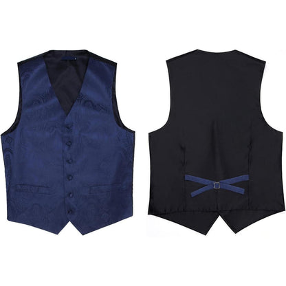 Enlision Herren Paisley Floral Jacquard Weste Krawatte