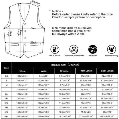 Enlision Herren Paisley Floral Jacquard Weste Krawatte