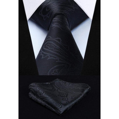 Herren Weste Krawatte Einstecktuch Set Paisley Floral Jacquard Gold