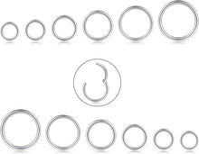 12Pcs 16G Edelstahl Piercing Nasen Lippe Septum Ohr Silberton