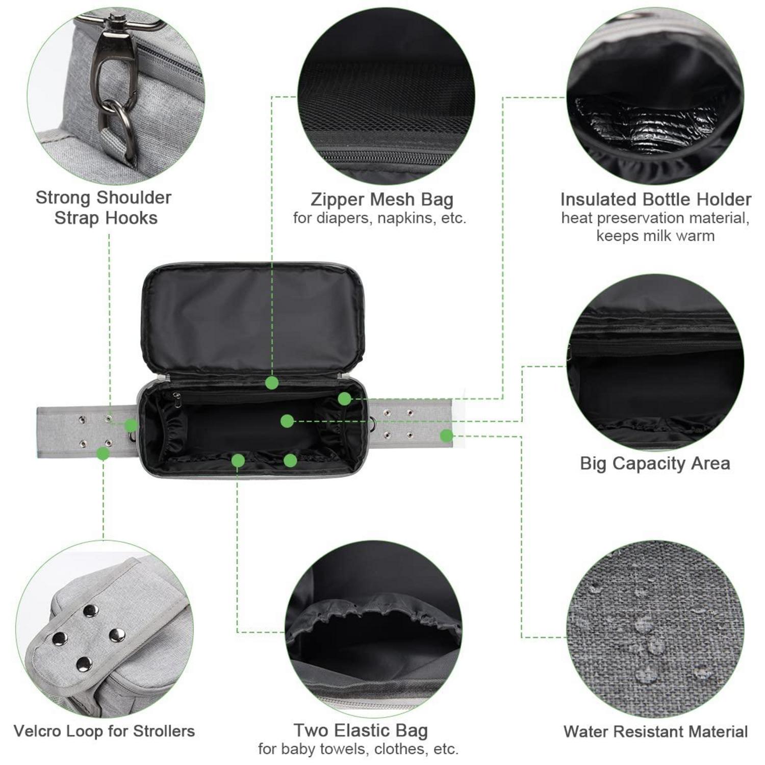 Kinderwagen Organizer mit Isolierte Getränkehalter und