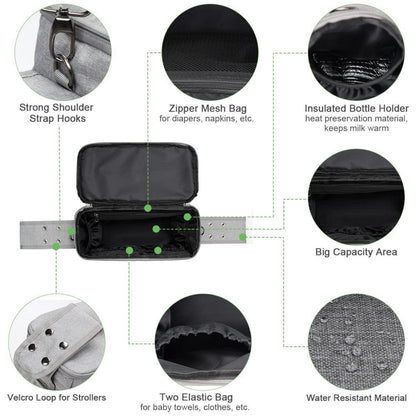 Kinderwagen Organizer mit Isolierte Getränkehalter und