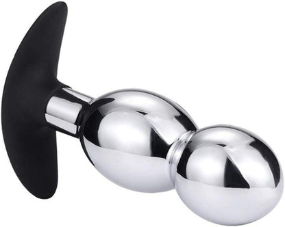 Metall Analplug Edelstahl Butt Plug Analplug Hook 2 Analkugeln