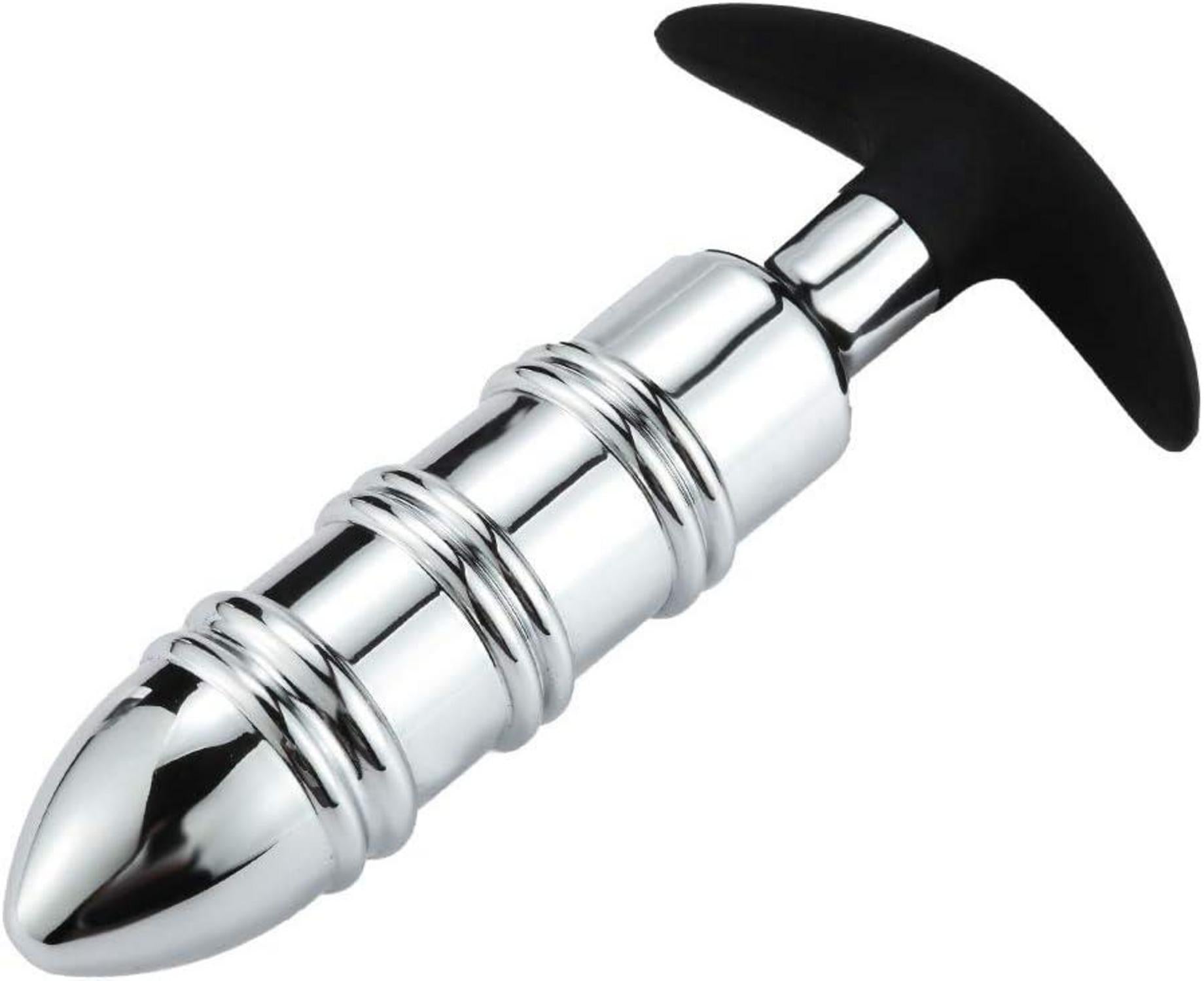 Metall Analplug Edelstahl Butt Plug Analdildo Hook 2 Analkugeln