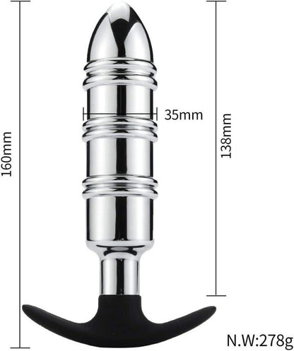 Metall Analplug Edelstahl Butt Plug mit Analkugeln Hook Sexspielzeug
