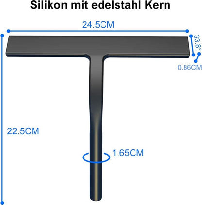 Duschabzieher Silikon Edelstahl-Kern Badezimmerwischer