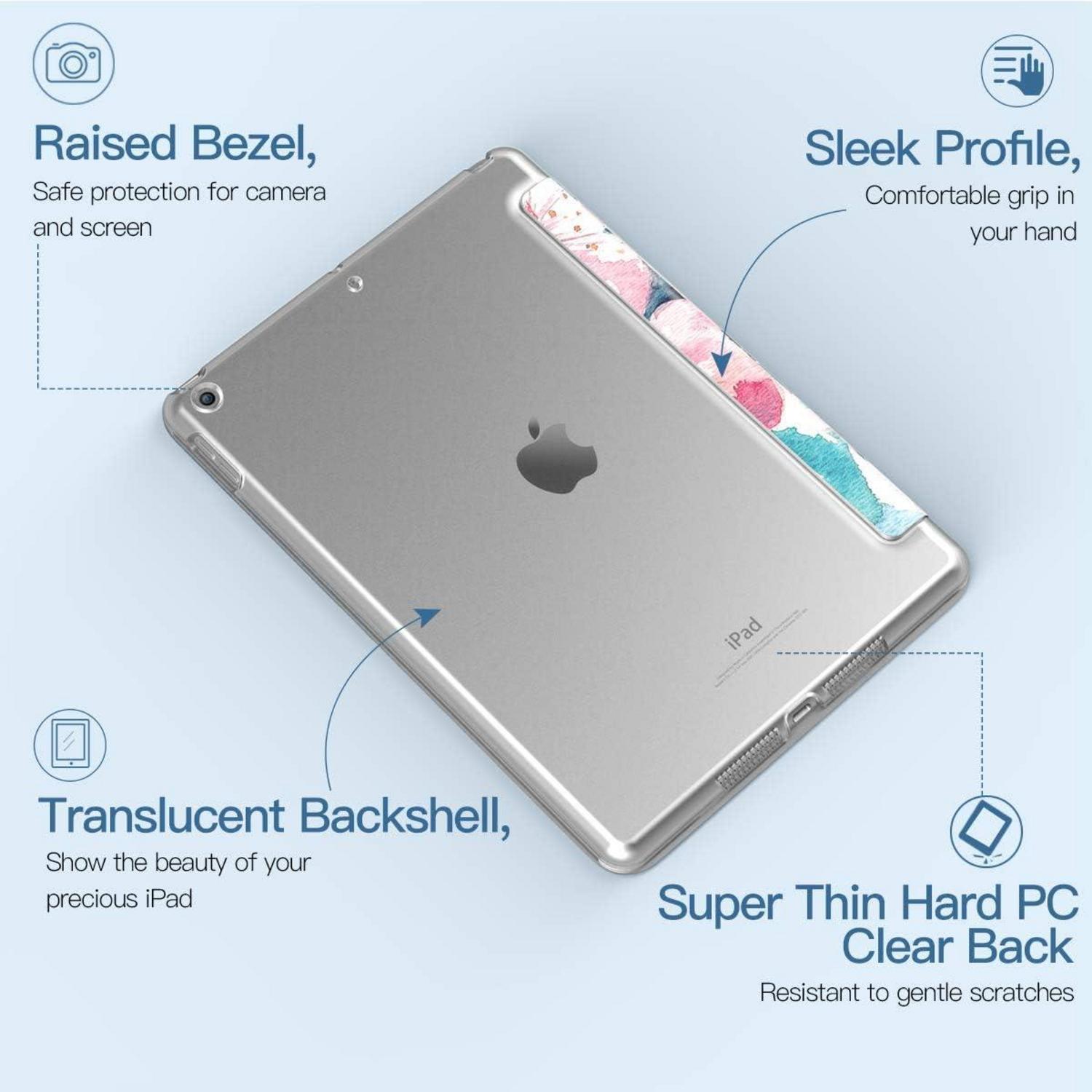 Schutzhülle für iPad 9./8./7. Gen 10,2 Zoll - Transluzent Matt, Auto Wake/Sleep