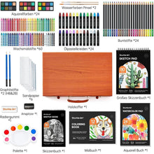 Shuttle Art 186-teiliges Malset, Holzkoffer mit