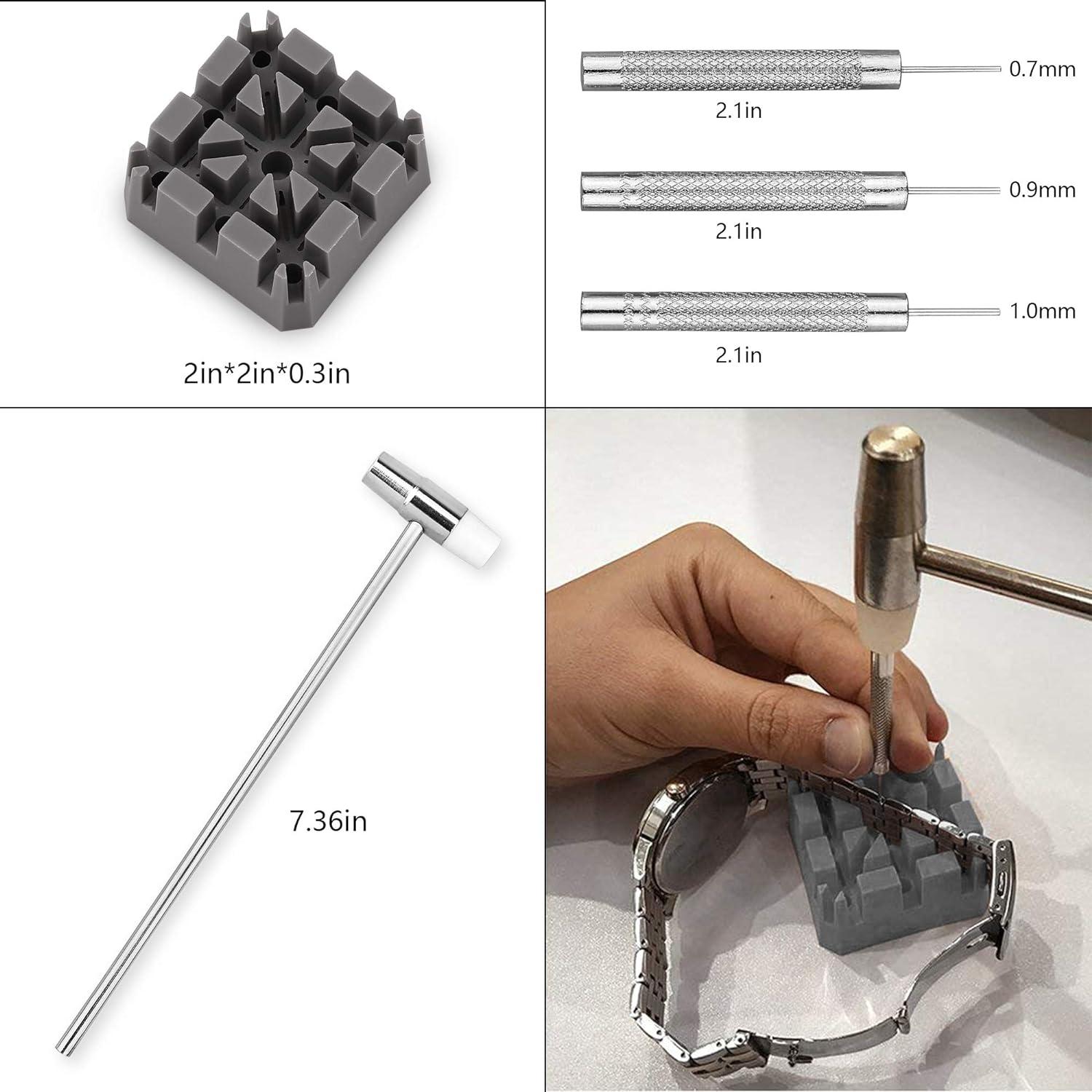 Professionelles Uhrenreparaturset 151-teilig - Gehäuseöffner, Armband-Locher, Federstegwerkzeug