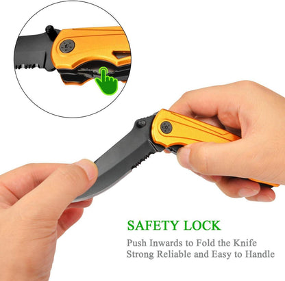 Multitool Taschenmesser für Väter Geschenke 9-teilig Gelb