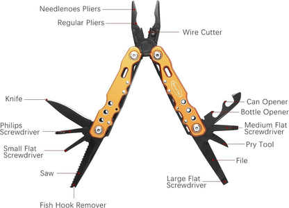 Multitool Taschenmesser Zange Säge Schraubendreher 14-in-1