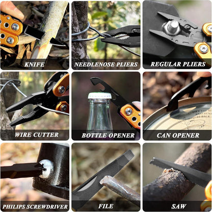 Multitool Set 14 in 1 Taschenmesser Zange Schraubendreher Säge Camping