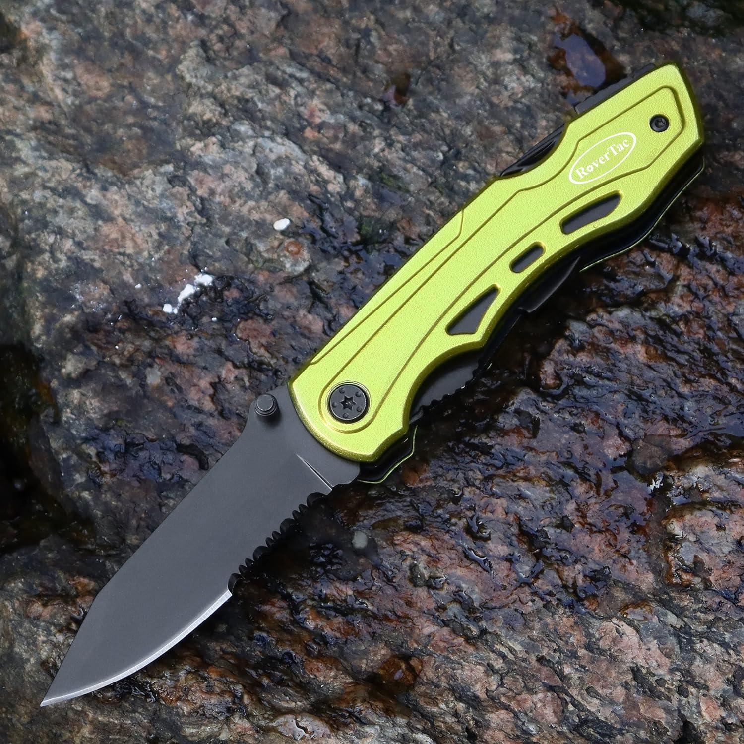 RoverTac Multitool Taschenmesser Geschenk Männer Vatertag Weihnachten Grün