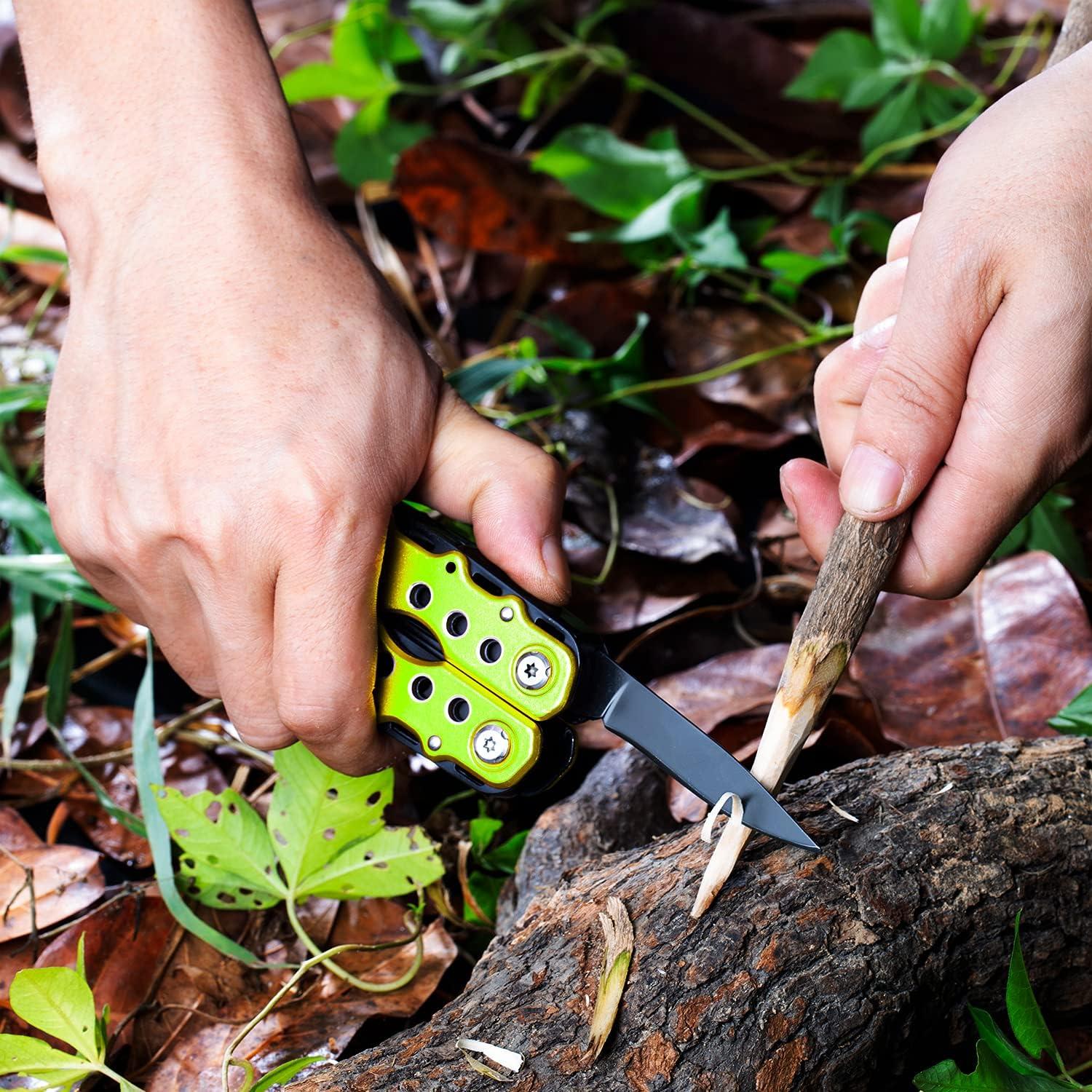 Multitool Werkzeug Survival Zange Multifunktionsmesser Camping Outdoor Grün
