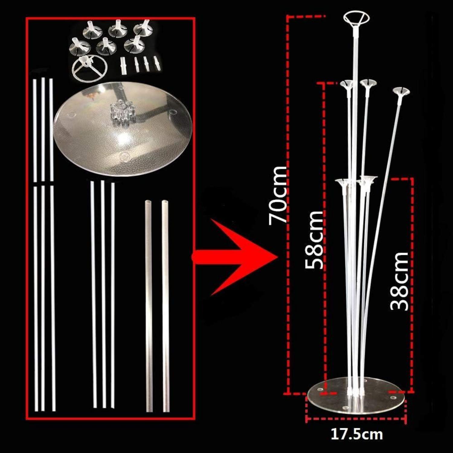 Ballon Stand Kit 4 Stück Luftballons Ständer Halter Hochwertig