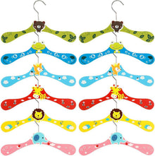 Kleiderbügel Cartoon Holz Bunt Baby Tiermotive 12 Stk