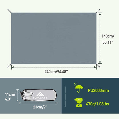 Wanderzeltplane 210D Oxford Stoff wasserdicht reißfest