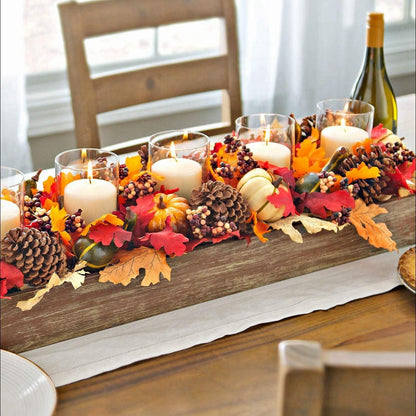 156 Stk Herbst Thanksgiving Dekoration Mini Kürbisse Tannenzapfen